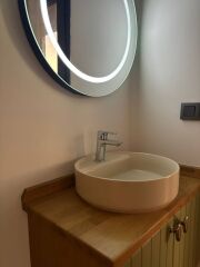 Asma 2 Kapaklı Lavabolu Ahşap-Mat Yeşil Mdf 80 Cm Banyo Dolabı-Aynalı